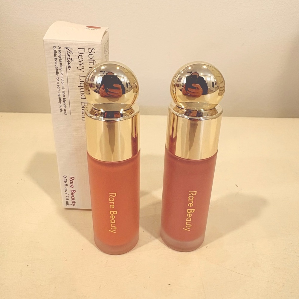 Rare Beauty soft pinch dewy liquid blush x 2 in shades Virtue and Encourage